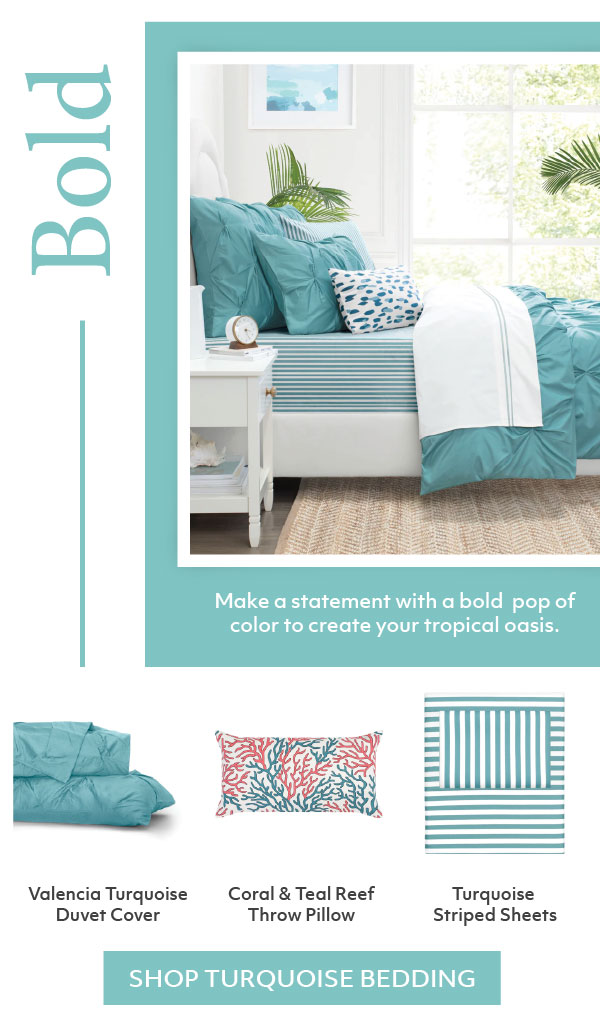 Turquoise Bedding