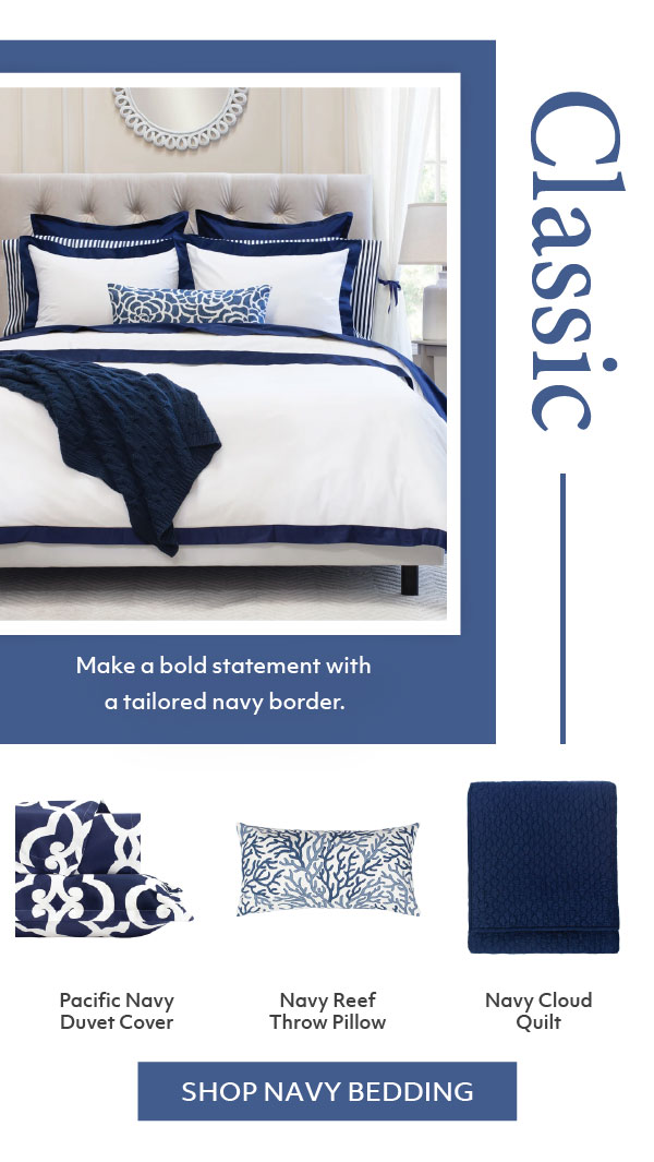 Navy Bedding