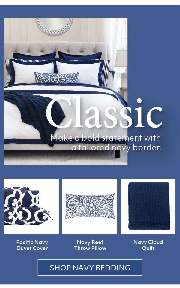 Navy Bedding